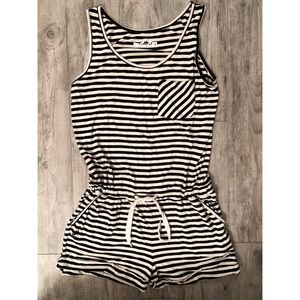 Kavu Black/Tan Striped Romper